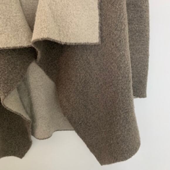 Zara Knit Two Tone Open Waterfall Cardigan SZ M - Picture 4 of 9